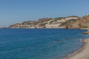 Fototapeta na wymiar Beautiful beach in a coastal area of southern Spain