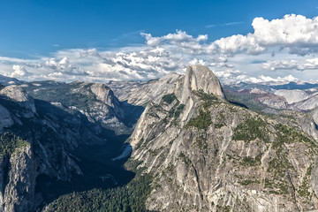 View from Glacier Point over Half Dome and Yosemite Valley