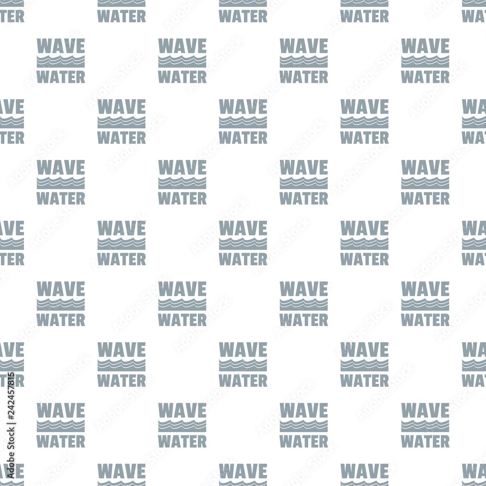 Poster wave water pattern vector seamless repeat for any web design
