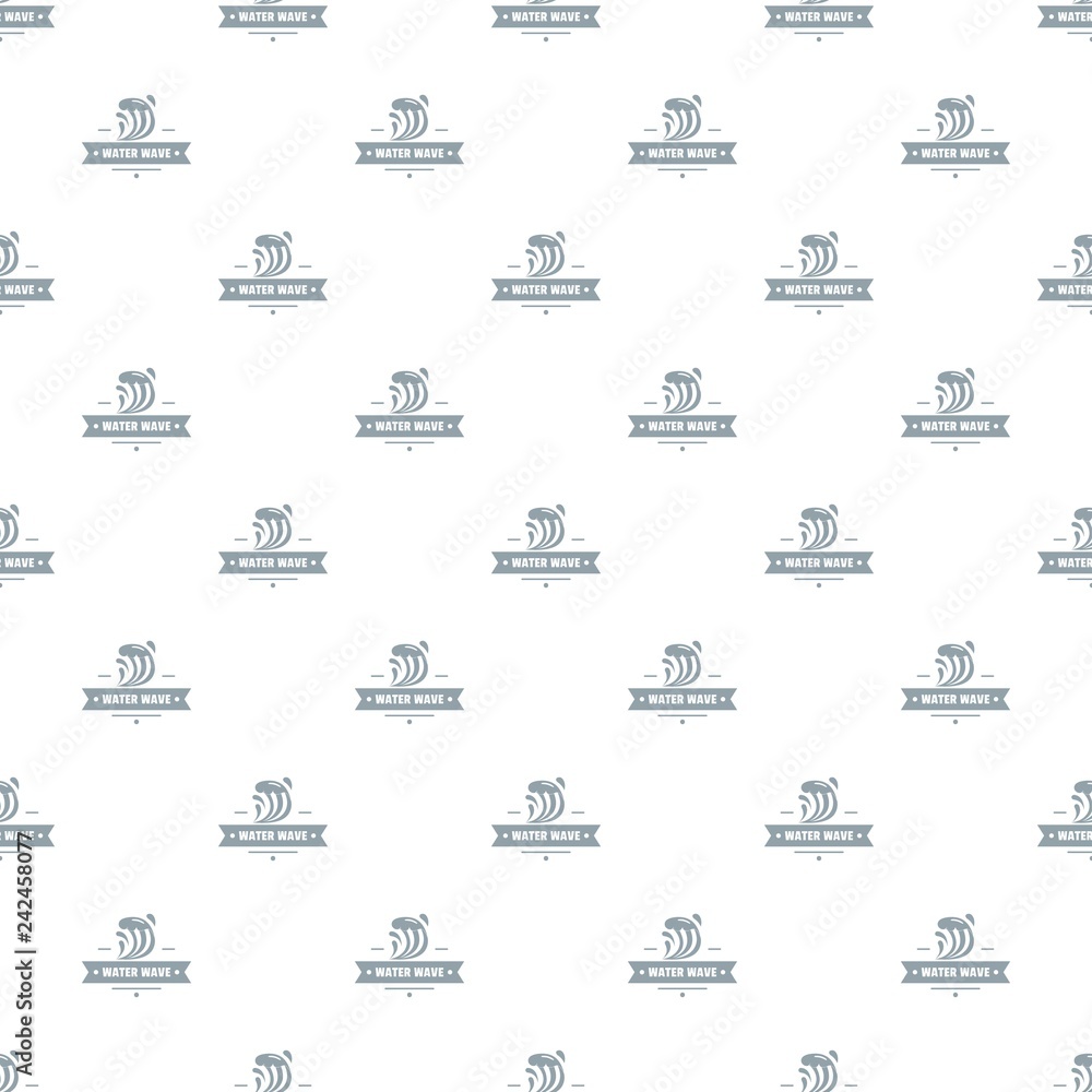 Poster clean wave water pattern vector seamless repeat for any web design