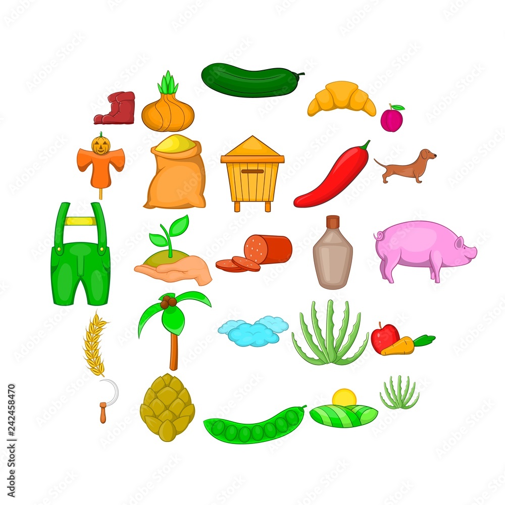 Poster manual labor icons set. cartoon set of 25 manual labor vector icons for web isolated on white backgr