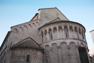 Obraz premium The Church of St. Chrysogonus. Zadar. Croatia. Romanesque style. Details 