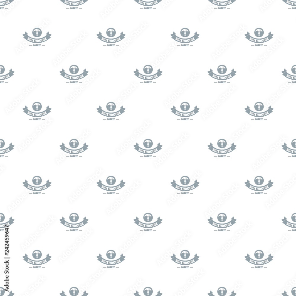 Poster mushroom organic pattern vector seamless repeat for any web design