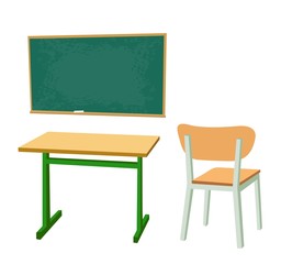School desk and a chair.
