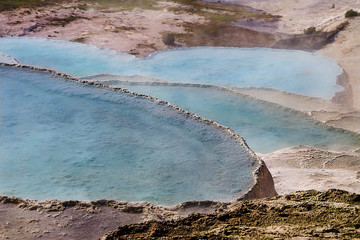 Natural travertine pools and terraces, Pamukkale, Turkey