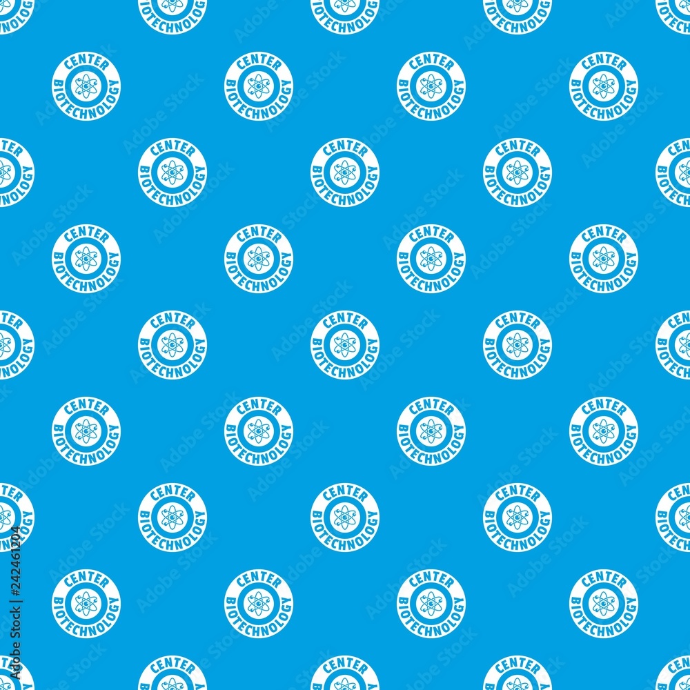 Poster research molecule pattern vector seamless blue repeat for any use