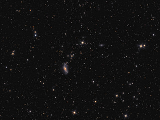 Galaxy NGC 2146 is a barred spiral galaxy in constellation Camelopardalis located approx 70 million...