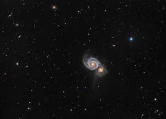 Obraz na płótnie Canvas Galaxy M51 (Messier 51) in constellation Canes Venatici