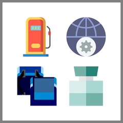 4 building icon. Vector illustration building set. cologne and internet icons for building works