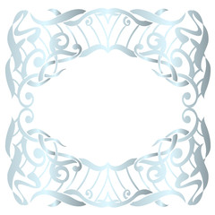 Art Nouveau decorative pearl gradient  square frame with text place