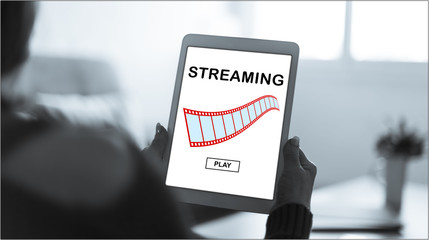 Video streaming concept on a tablet