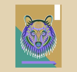 cute bear character vector design