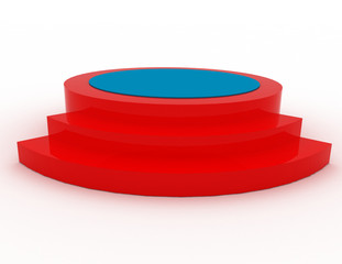 3D podium or stage background. Victory or success concept.
