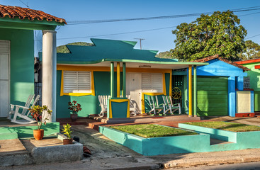 Fototapeta na wymiar lodging houses of Vinales village,Cuba