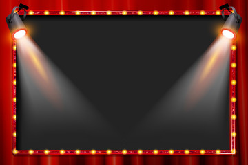 A spotlight theatre stage