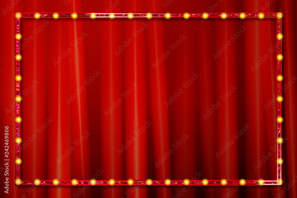 Wall mural shining retro rectangular banner.