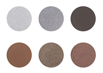 Eyeshadow palette on a white background - Dark Browns and Silver