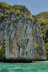 Phi Phi islands. A touristic location from Thailand with beautiful seascape and beaches. The asian Islands are very visited