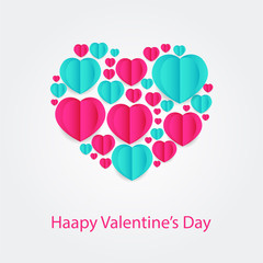 illustration love and valentine's day sale offer banner card coupon banner template