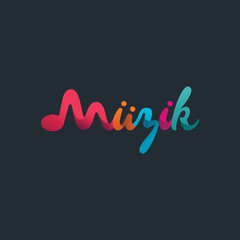 Editorial music logo vector design