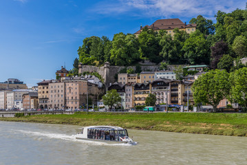 Salzburg, Austria -  fourth-largest city of the country, birthplace of Wolfgang Amadeus Mozart,...
