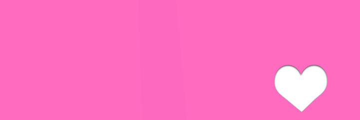 Pink illustration card with white heart