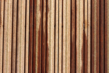 Partially wet and dry thin strips of wood