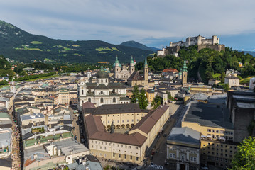 Salzburg, Austria -  fourth-largest city of the country, birthplace of Wolfgang Amadeus Mozart,...