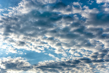 Fluffy white clouds on background of blue sky wallpaper