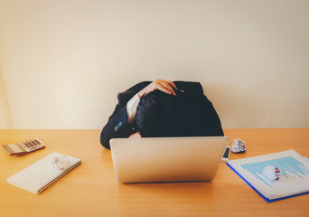 Businessman stress at work