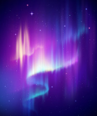 Aurora Borealis abstrakter Hintergrund, Nordlichter in der Illustration des Polarnachthimmels, Naturphänomen, kosmisches Wunder, Wunder, neonglühende Linien, ultraviolettes Spektrum