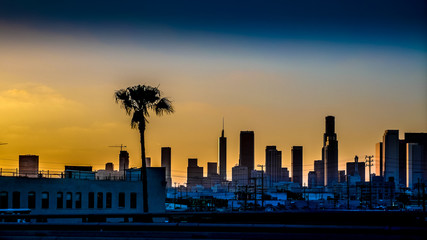 Los Angeles sunrise skyline