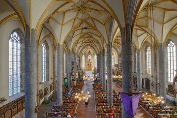 Mass on Palm Sunday, 9.4.2017, parish church Maria Himmelfahrt, Schwaz, Tyrol, Austria, Europe