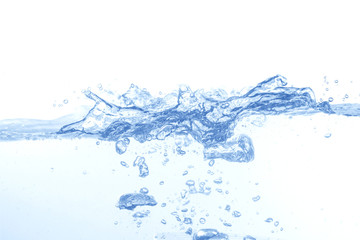 water splash isolated on white background,beautiful splashes a clean water 