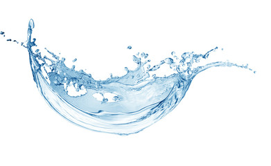 water splash isolated on white background,beautiful splashes a clean water 