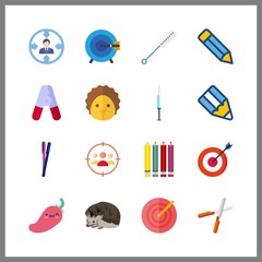 16 sharp icon. Vector illustration sharp set. pencil and pliers icons for sharp works