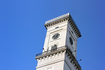 Building with a clock against the sky