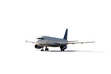 Fototapeta na wymiar Commercial air plane on a white background .