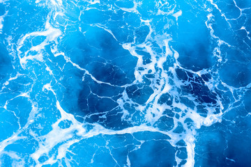 Ocean wavy surface close up