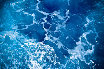 Ocean wavy surface close up