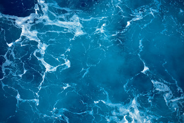 Ocean wavy surface close up