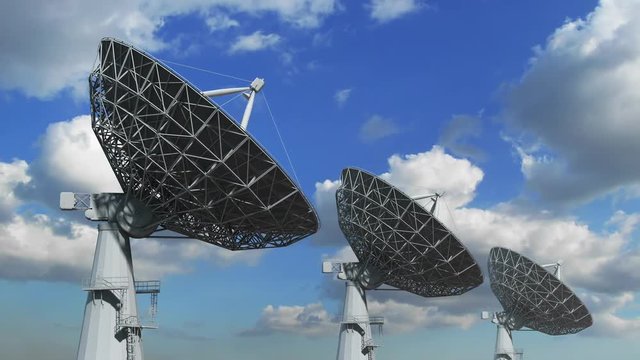 Array of satellite dishes