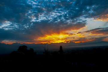 Sunrise in the mountains