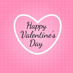 Greeting card for Happy Valentine's Day.For  banners,wallpapers and craft paper.Vector illustration