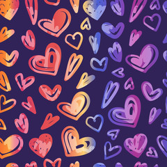 Seamless pattern with heart for the Happy Valentine's Day. For holidays greeting cards,banners,wallpapers and craft paper.Vector illustration