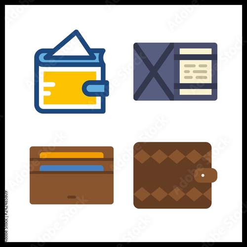 4 Bitcoin Icon Vector Illustration Bitcoin Set Wallet Icons For - 