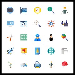 25 job icon. Vector illustration job set. human and curriculum icons for job works