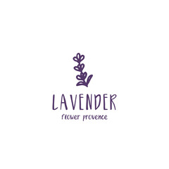  Template label logo design of abstract icon lavender. Vector illustration