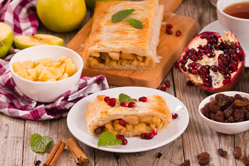 Apple strudel. 