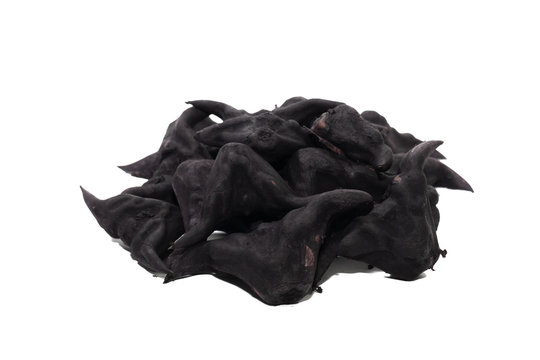 Water Chestnut and Water caltrops on white background